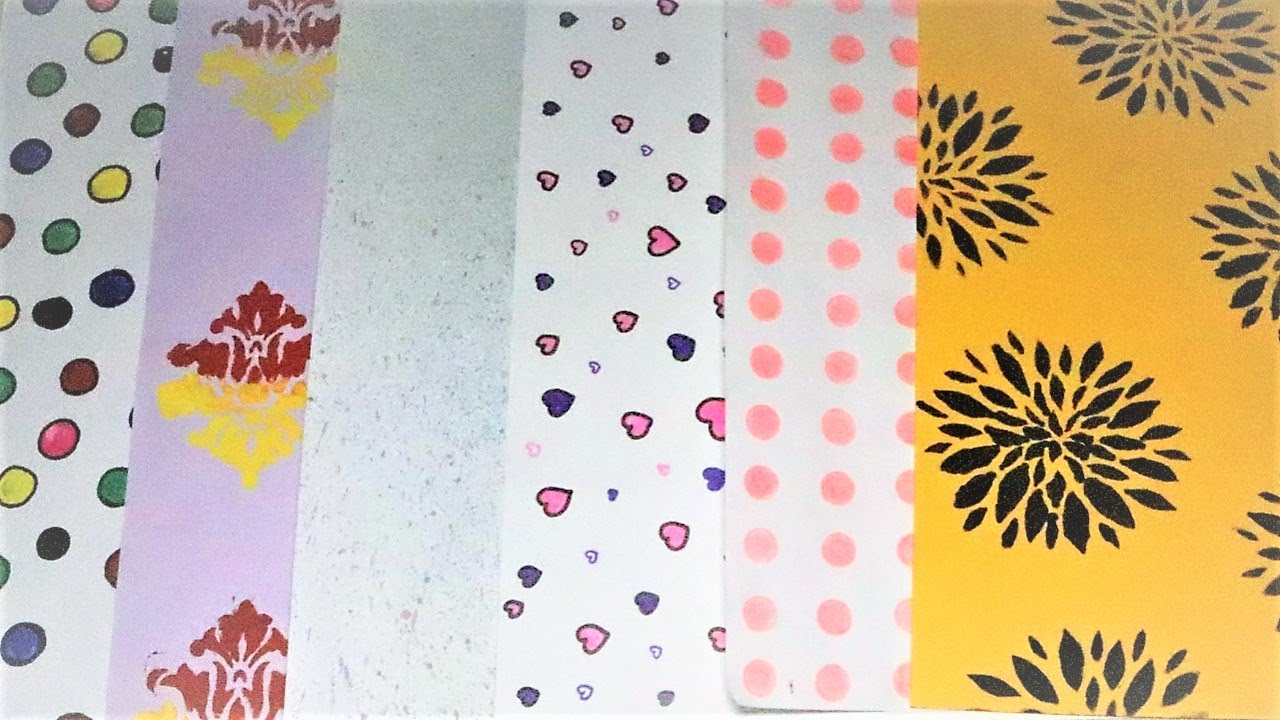 How to make printed paper in tamil/Homemade printed paper/pattern paper
