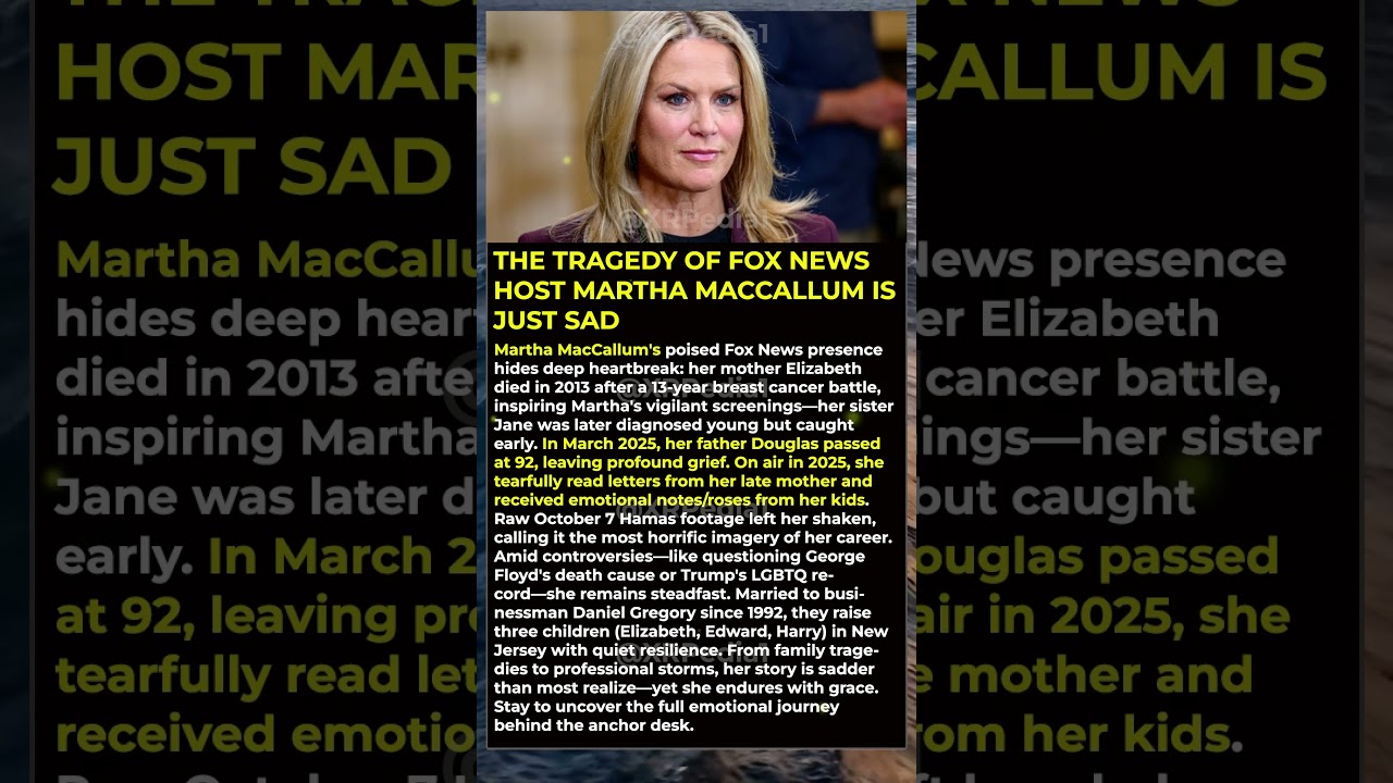 The Tragedy Of Fox News Host Martha MacCallum Is Just Sad #shorts