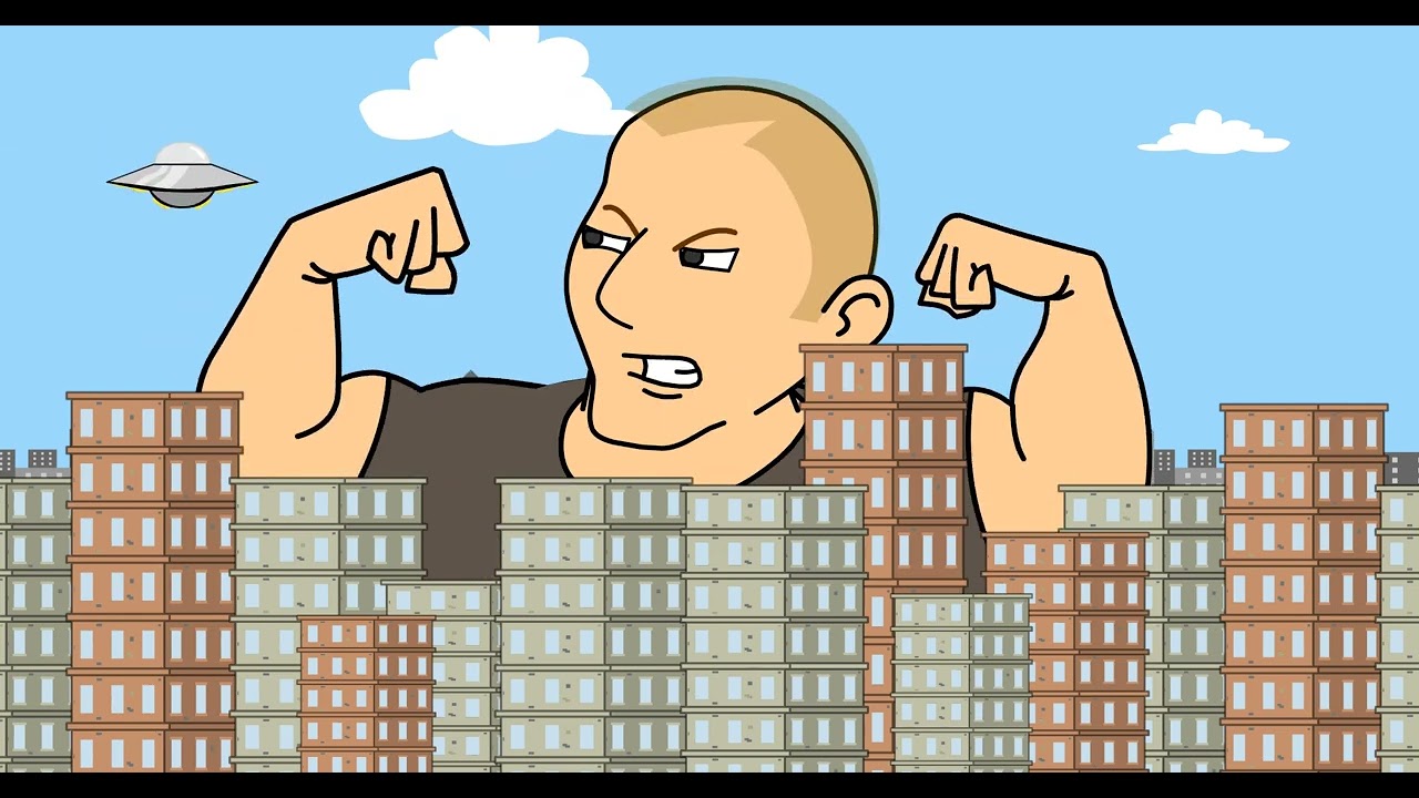 Childish dad's epic tantrum/destroys the buildings