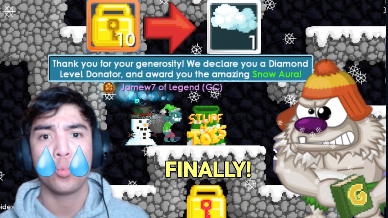 FINALLY! I GOT SNOW AURA FOR 10WLS! FROM GROWCH! (SO CHEAP) HOW? - Growtopia