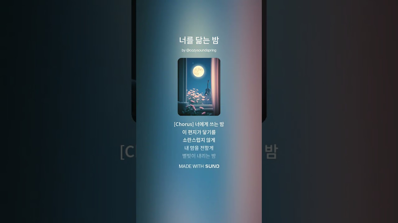 너를 닮는 밤 🌙 | 조용한 고백의 포크 발라드