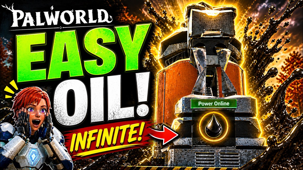 Palworld - How to build 2 Crude Oil Extractors on 1 Oil Node - Easy!!!