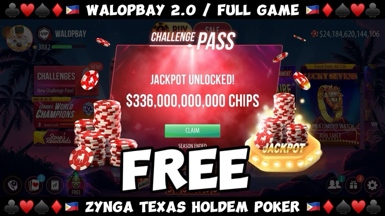 CHALLENGE PASS FREE CHIPS! ZYNGA POKER