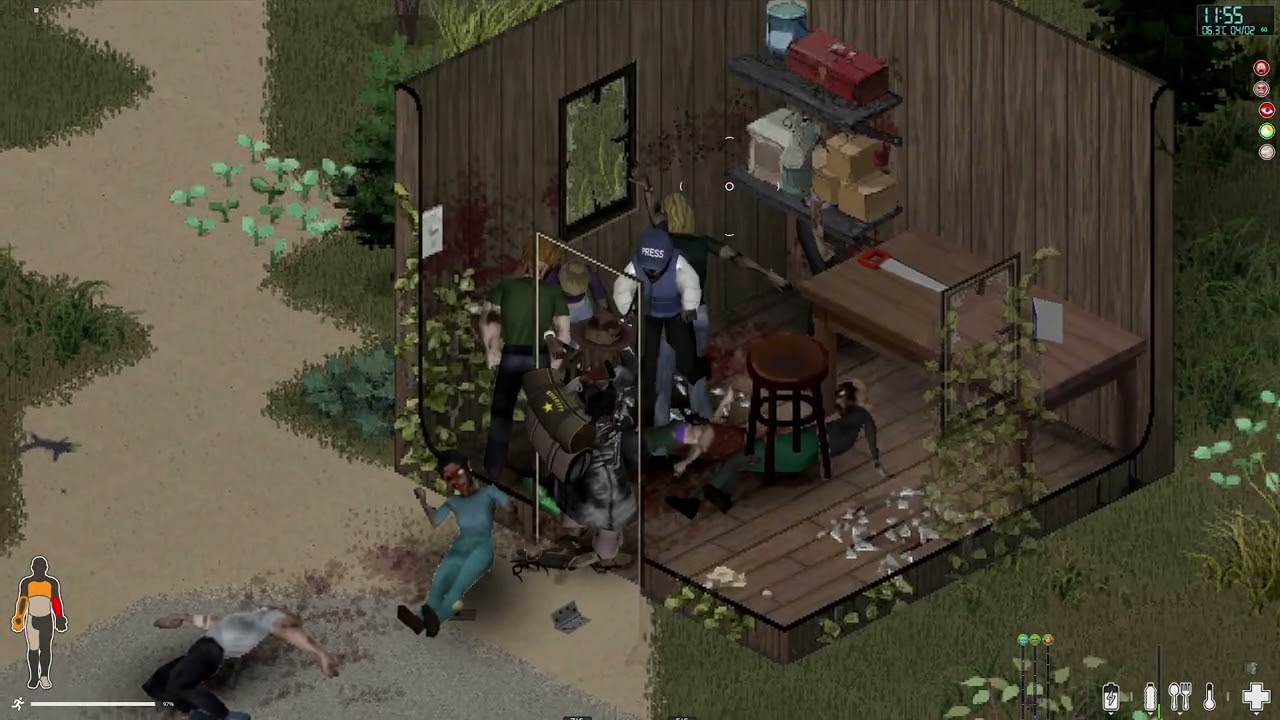Project Zomboid 42.13 бегуны, стадии зависят от погоды (2)