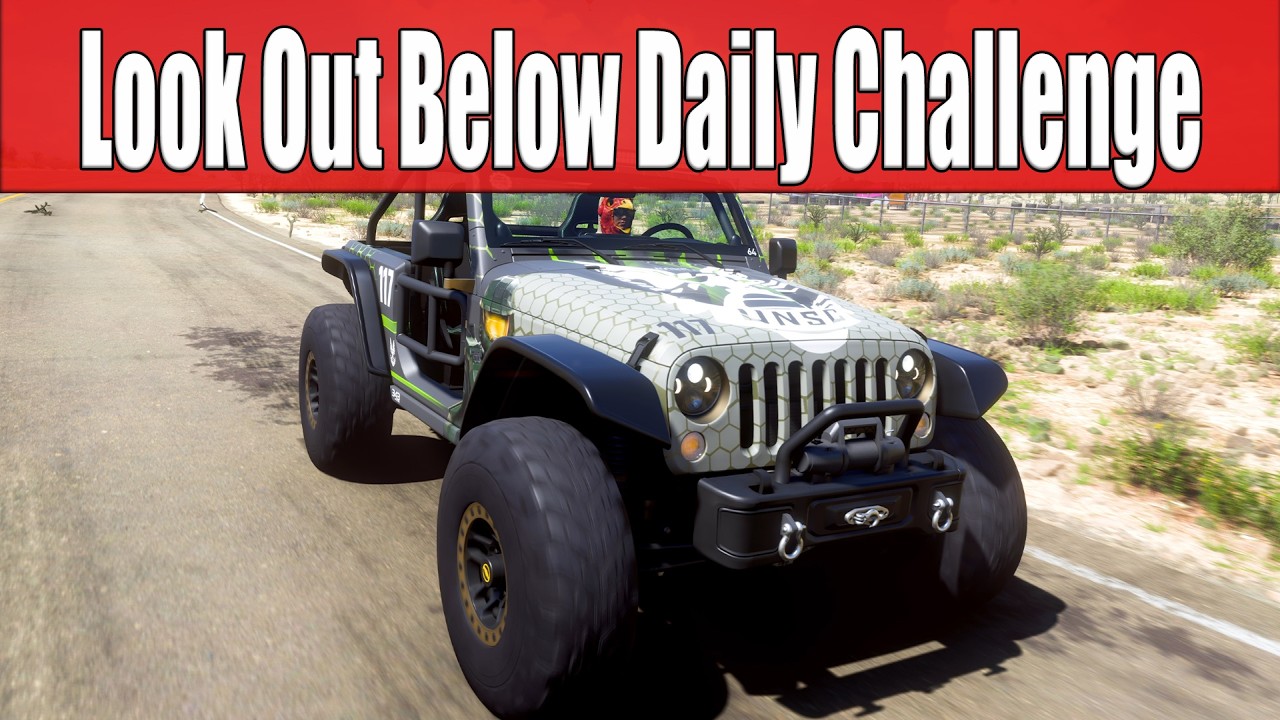 Forza Horizon 5 Look Out Below Daily Challenge Jump at least 152m in any Unlimited Offroad vehicle