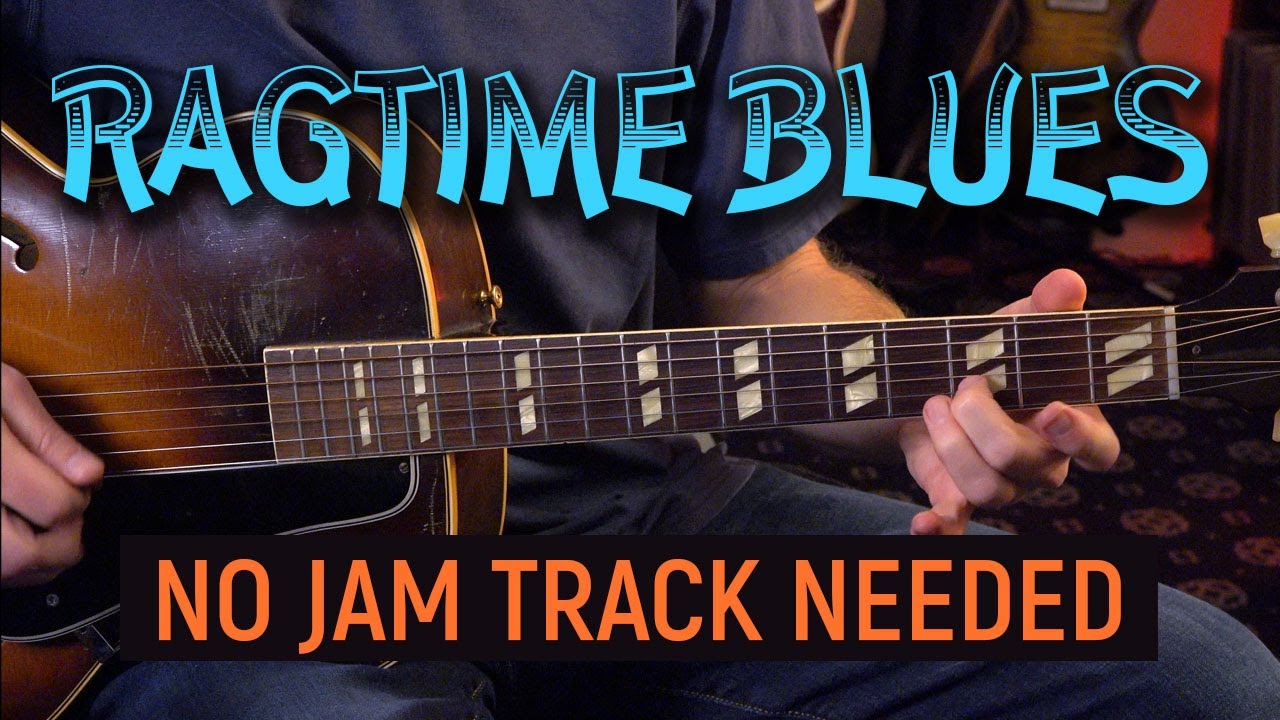 Ragtime solo Blues Guitar - no jam track needed!  - Learn how to create one - Guitar Lesson - EP624