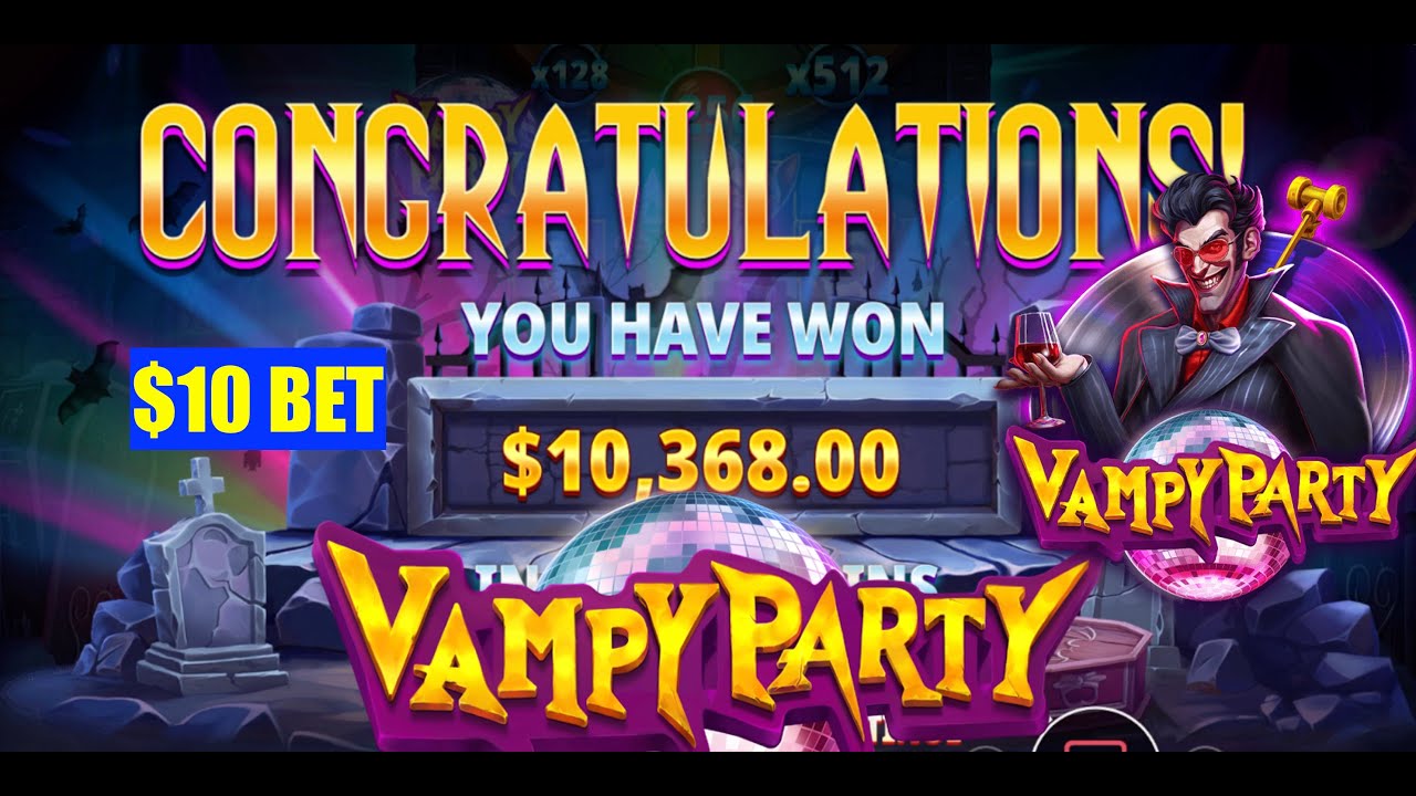 Vampy Party Slot EXPLODED! $10 Turned Into $10,368 🔥