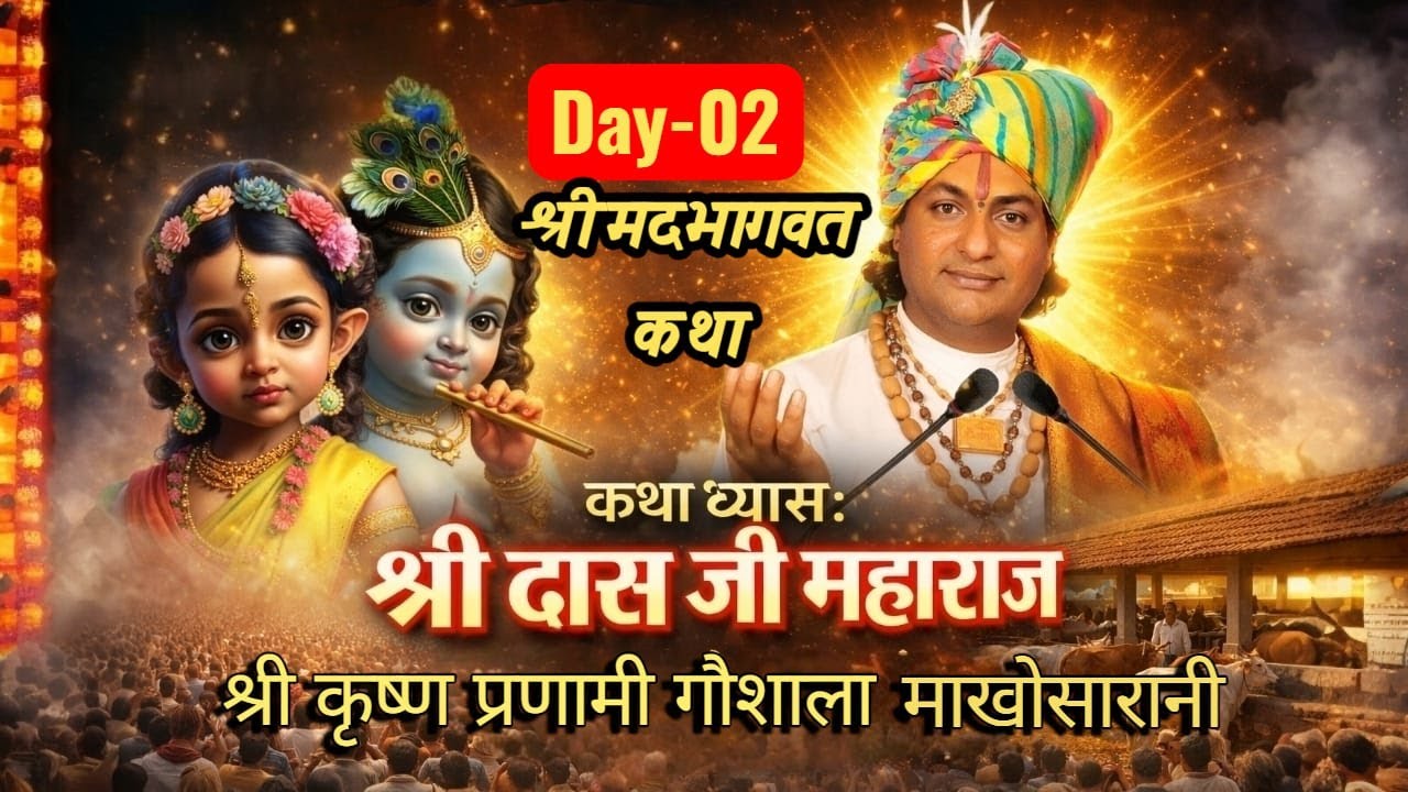 🔴 LIVE | DAY 02 श्रीमद्भागवत कथा | श्री दास जी महाराज | श्री कृष्ण प्रणामी गौशाला माखोसारानी