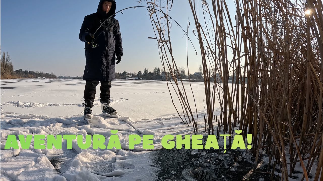 O iarnă ca în copilărie… ❄️ Lacul înghețat, patine, hochei și pescuit la copcă