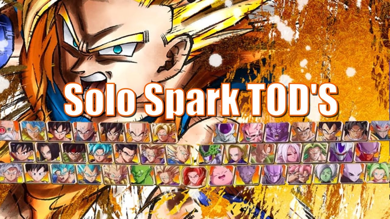 DBFZ - All Characters With SPARKING Solo TOD(With Inputs)