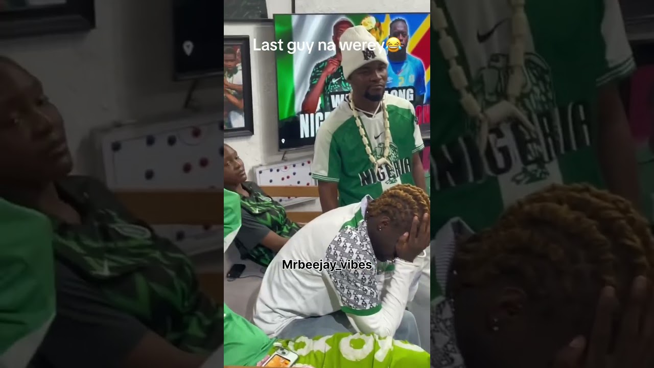 Fan’s reaction as Congo defeated Nigeria in the World Cup qualifying 🥹🥹 the last guy na werey 