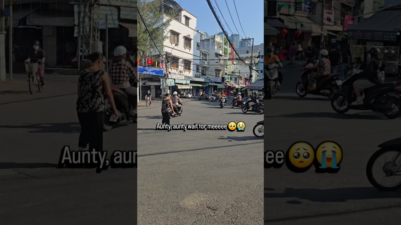 Vietnam road crossing is something else! the bikes don't stop for you. 😭