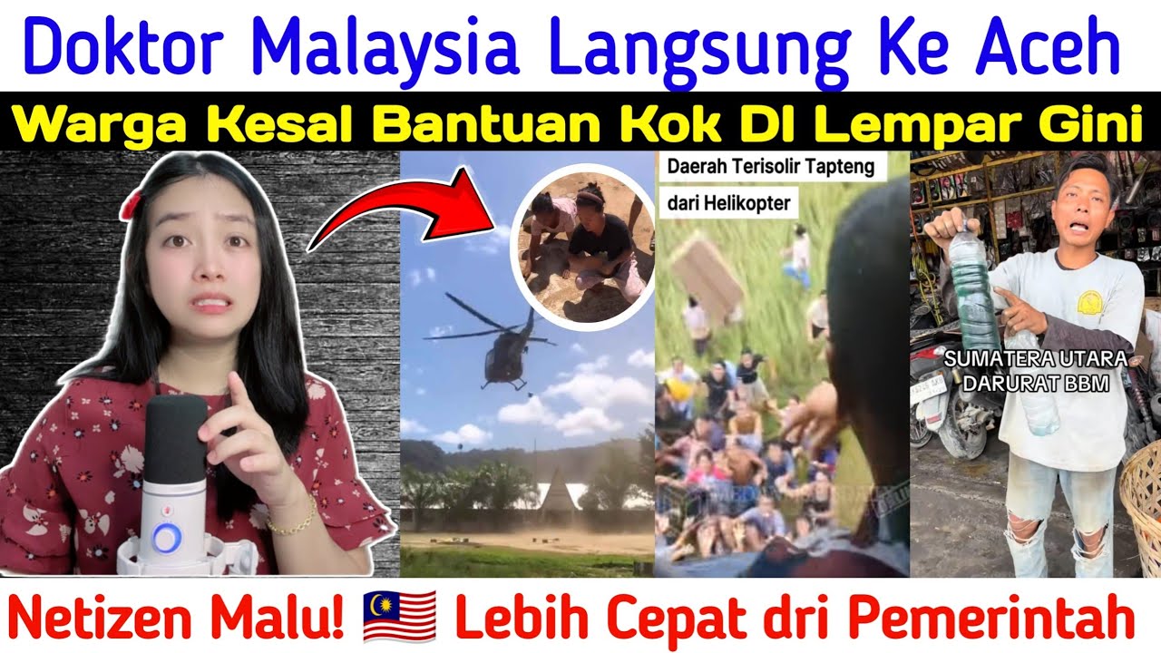 LANGSUNG DARI MALAYSIA UNTUK ACEH⁉️SEBAK BANTUAN DI BERI KAYAK GA ADA ADAB⁉️
