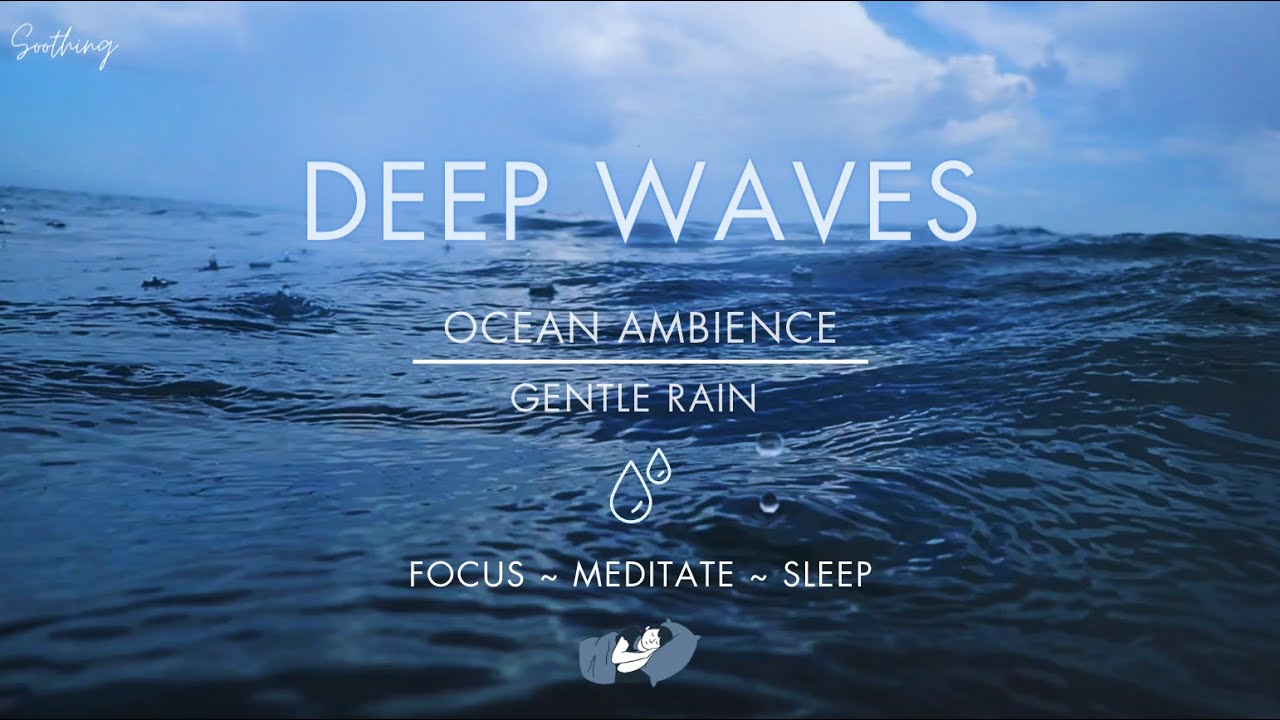 Ocean Waves With Rain | NO ADS | Ocean & Rain Sounds For Sleeping 🌊🌧