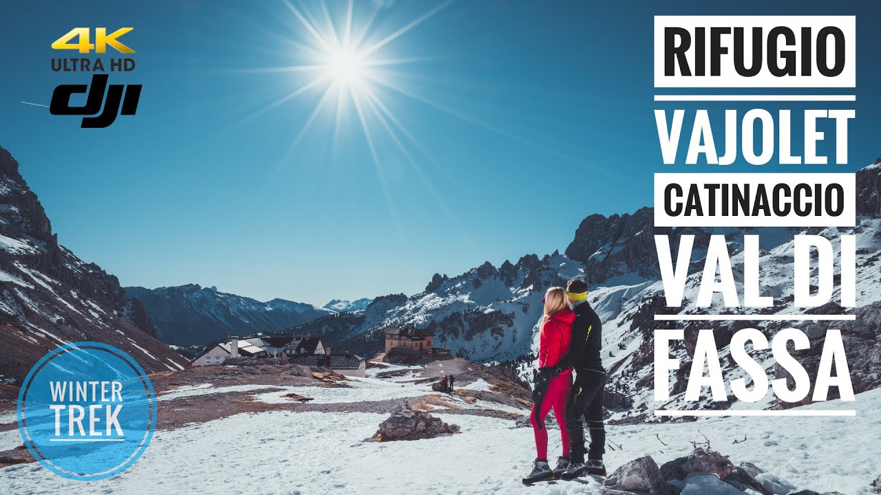 Escursione invernale al rif. Vajolet e Preuss, Catinaccio ~ Val di Fassa [w/drone - 4K]