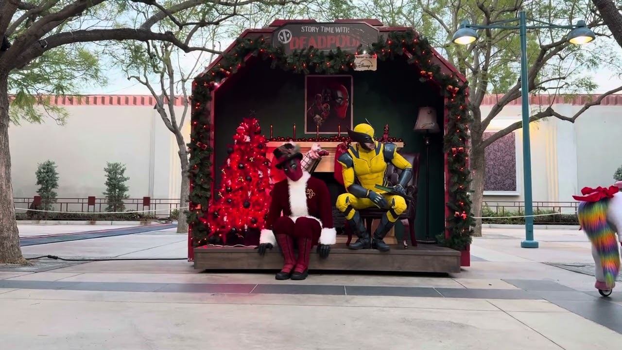 Christmas story time with Deadpool at Disney’s California Adventure