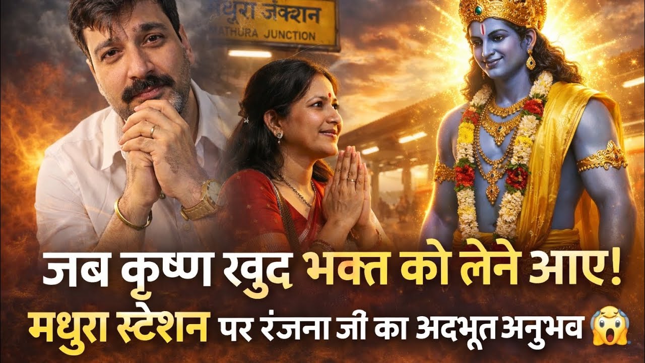 #जब कृष्ण खुद भक्त को लेने आए! मथुरा स्टेशन पर रंजना जी का अद्भुत अनुभव#अनुज जी#हरे कृष्णा 🙏😊🙏