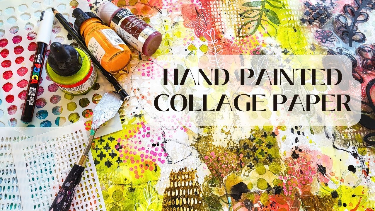 Layering with Mixed Media - Let's paint a big Collage Paper