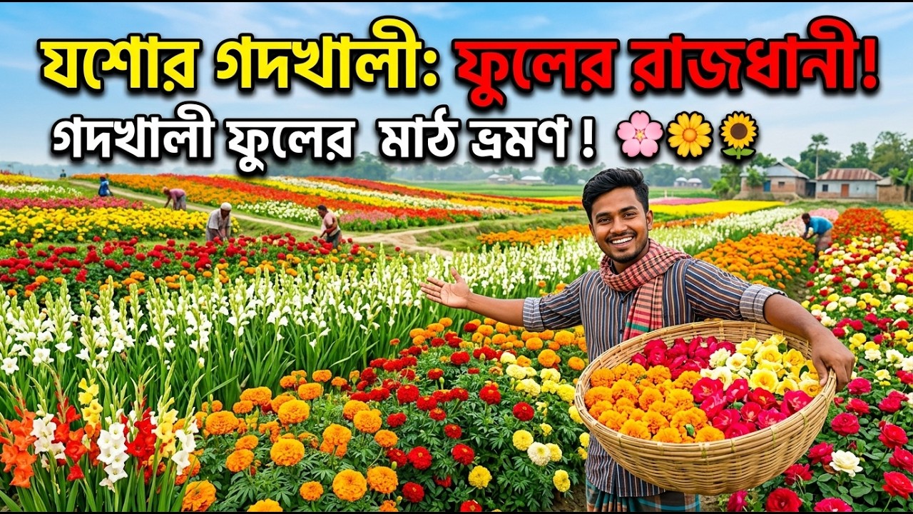 যশোর গদখালী – ফুলের রাজধানী | Godkhali Jessore Flower Fields & Picnic Spot #history #godkhali