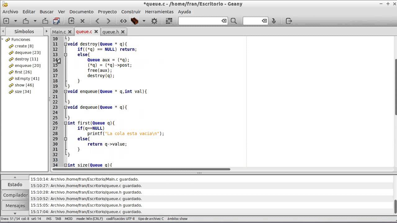 Estructuras de datos en C - Queue / Cola
