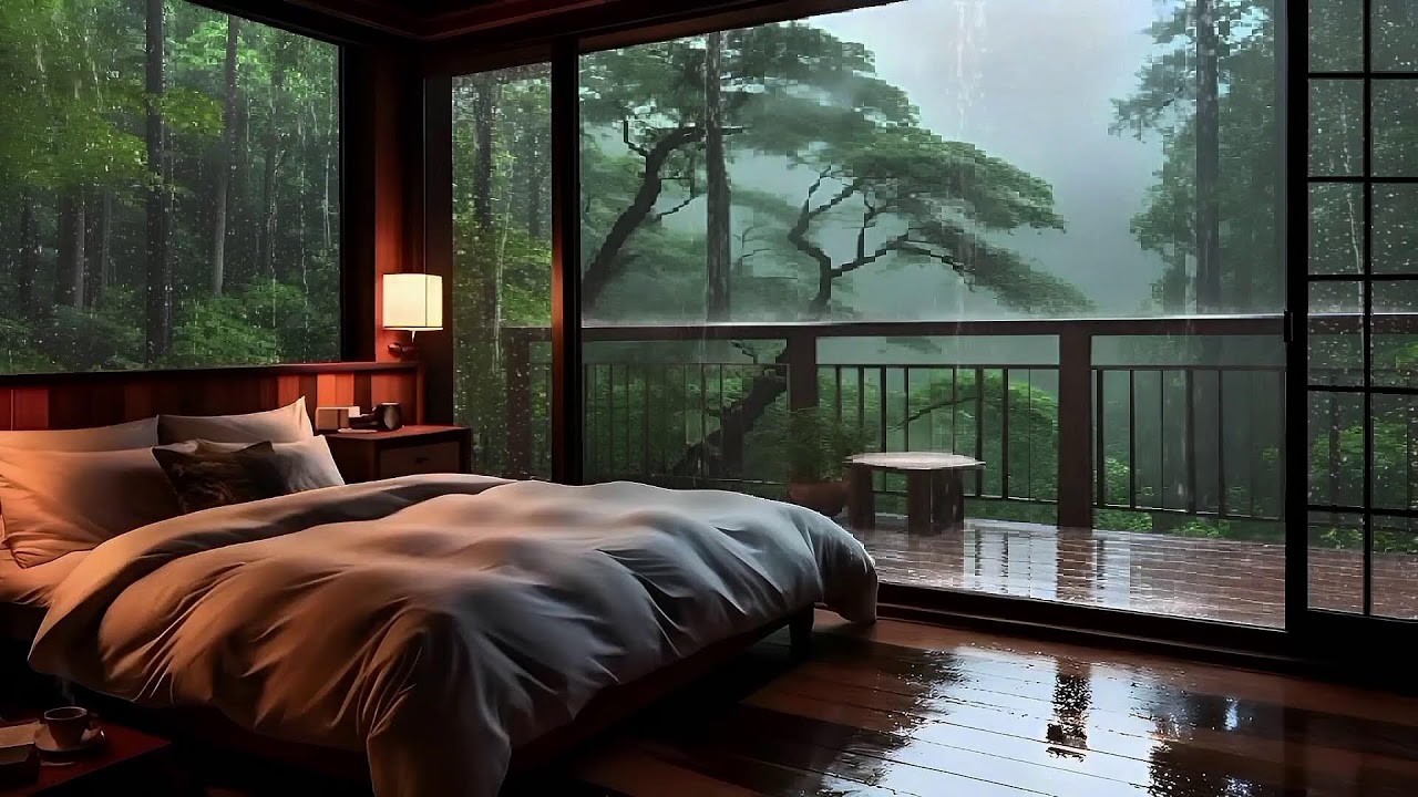 SLEEP INSTANTLY TONIGHT - Relaxing Music + Deep Sleep | Rain for Stress Relief & Calm