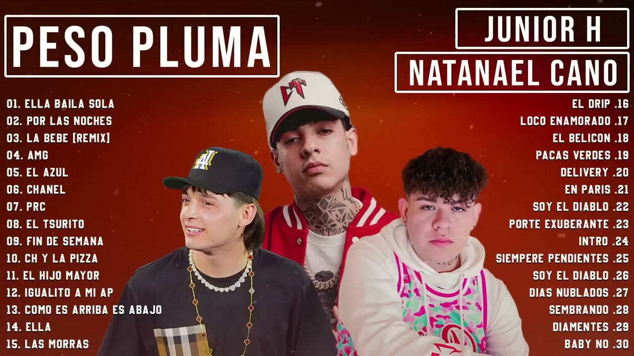 Peso Pluma, Natanael Cano, Junior H - Grandes éxitos Mix 2024 - LAS MEJORES CANCIONES 2024