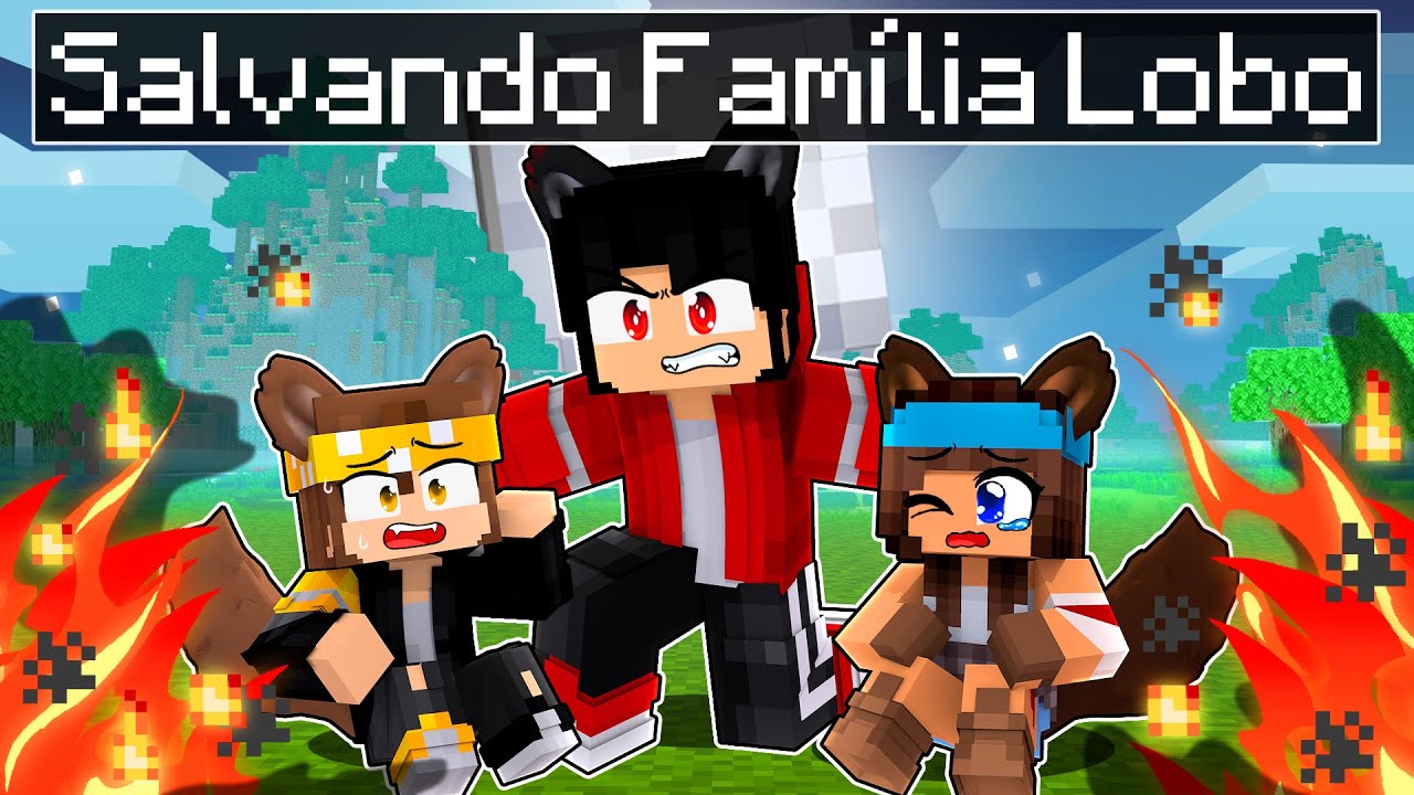 SALVANDO minha FAMILIA LOBO no Minecraft