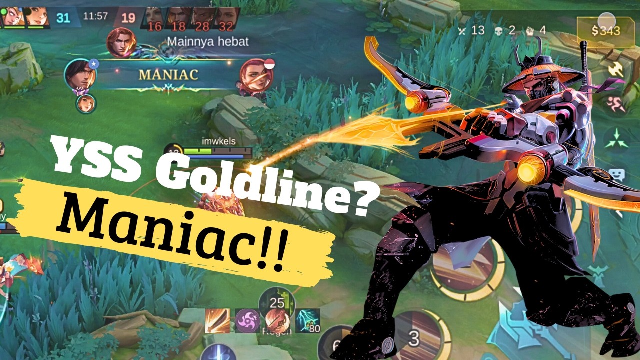 CARA GUA MAIN YSS GOLDLINE - MANIAC!! #mobilelegends
