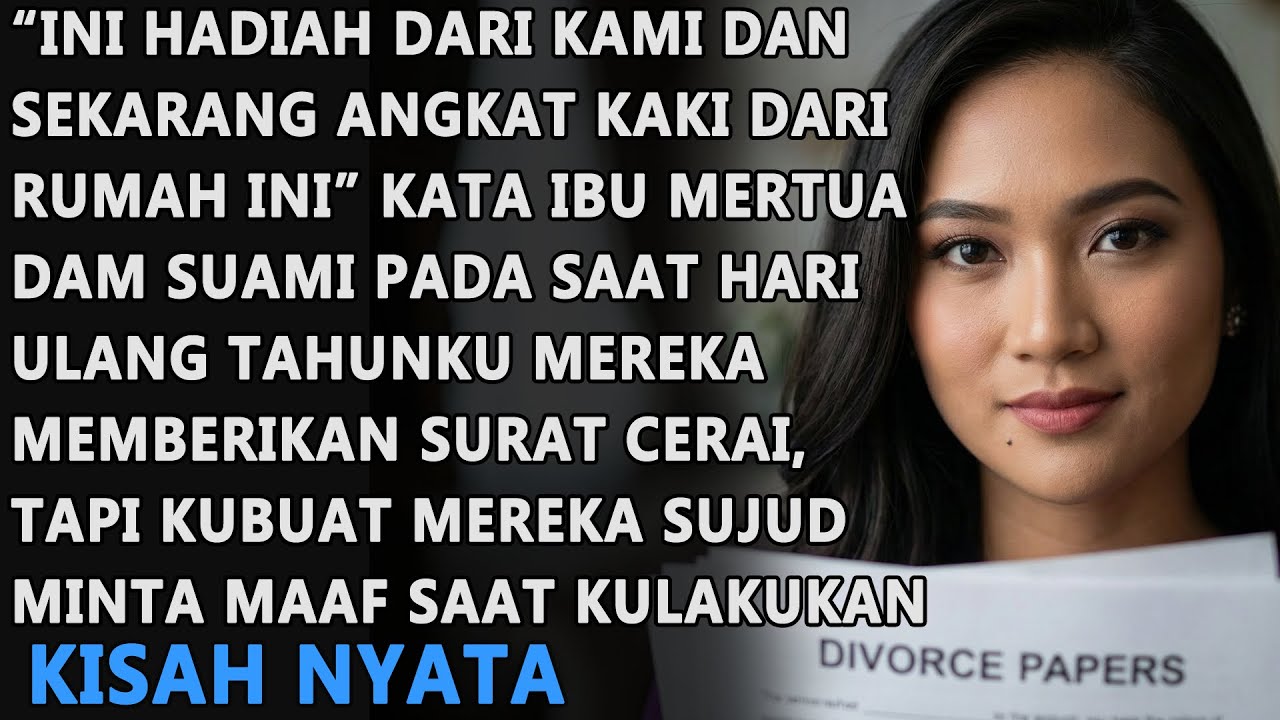 SAAT HARI ULANG TAHUN AKU MALAH DIBERI HADIAH SURAT CERAI OLEH MERTUA DAN SUAMIKU LALU AKU DIUSIR..