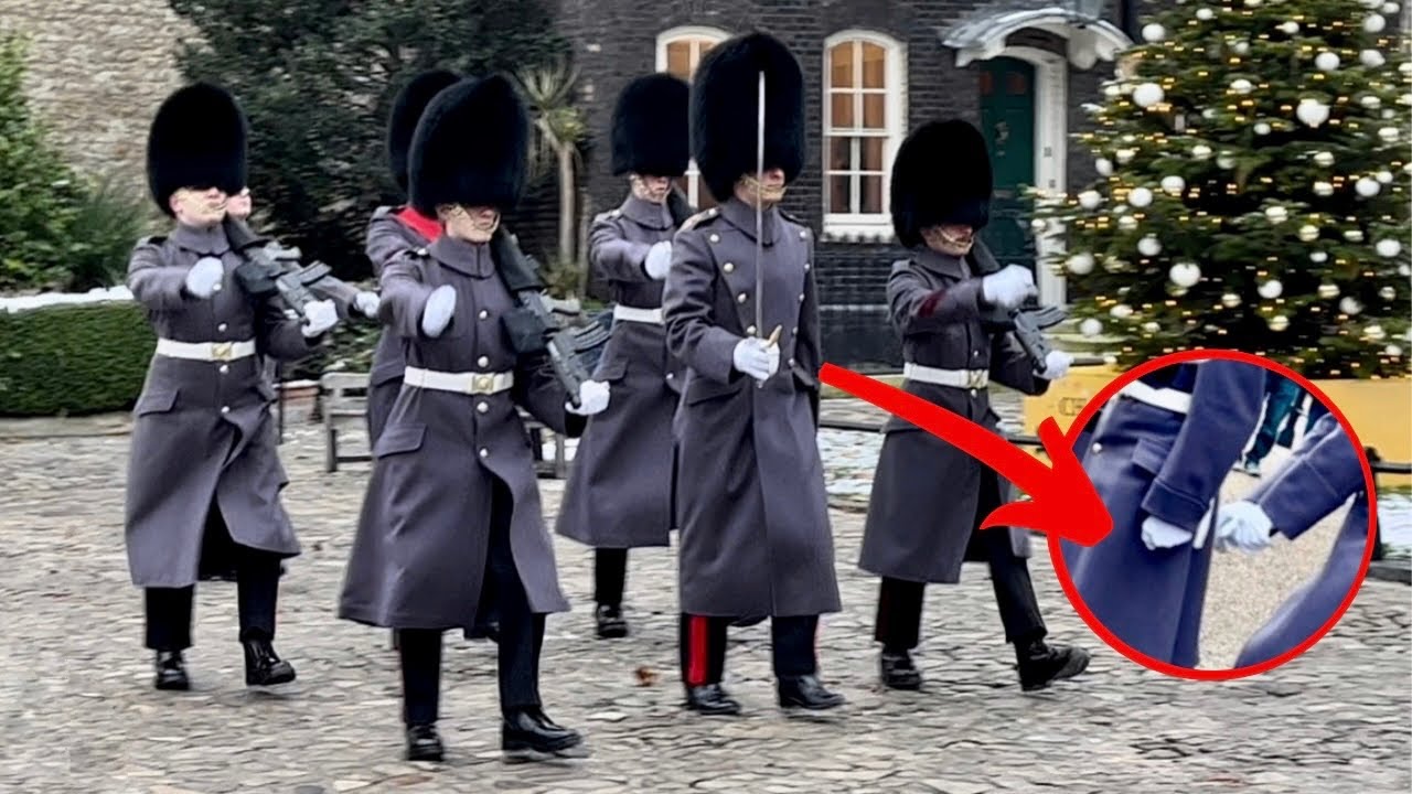 Guards escort SECRET code at Tower of London