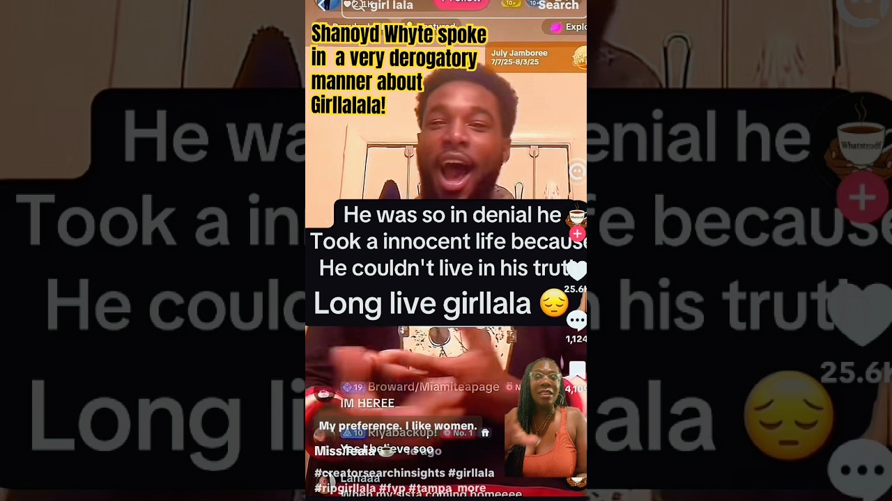 Sanoyd Whyte spoke in a very deragatory manner about Girllalala. #domesticviolenceawareness