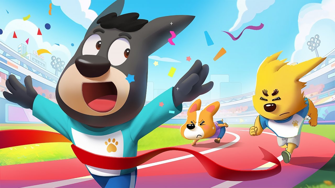 Hari Olahraga Seru 🏁| Animasi Lucu | Kartun Anak | Kepala Polisi Labrador | BabyBus Bahasa Indonesia