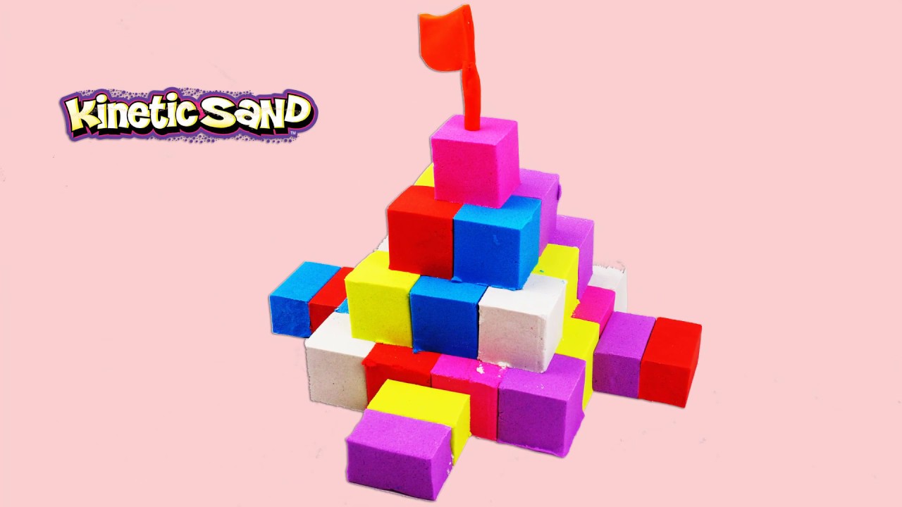 DIY Kinetic Sand Cake Colorful Maya Pyramid Learn Colors with Johny Johny yes PaPa Nursery Rhymes