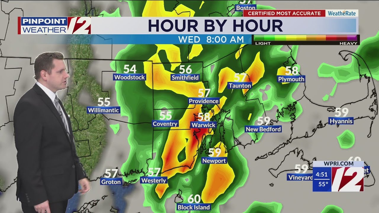 WPRI 12 Weather Forecast 10/22/25: Rain Early Then Drier; Cooling Trend Ahead