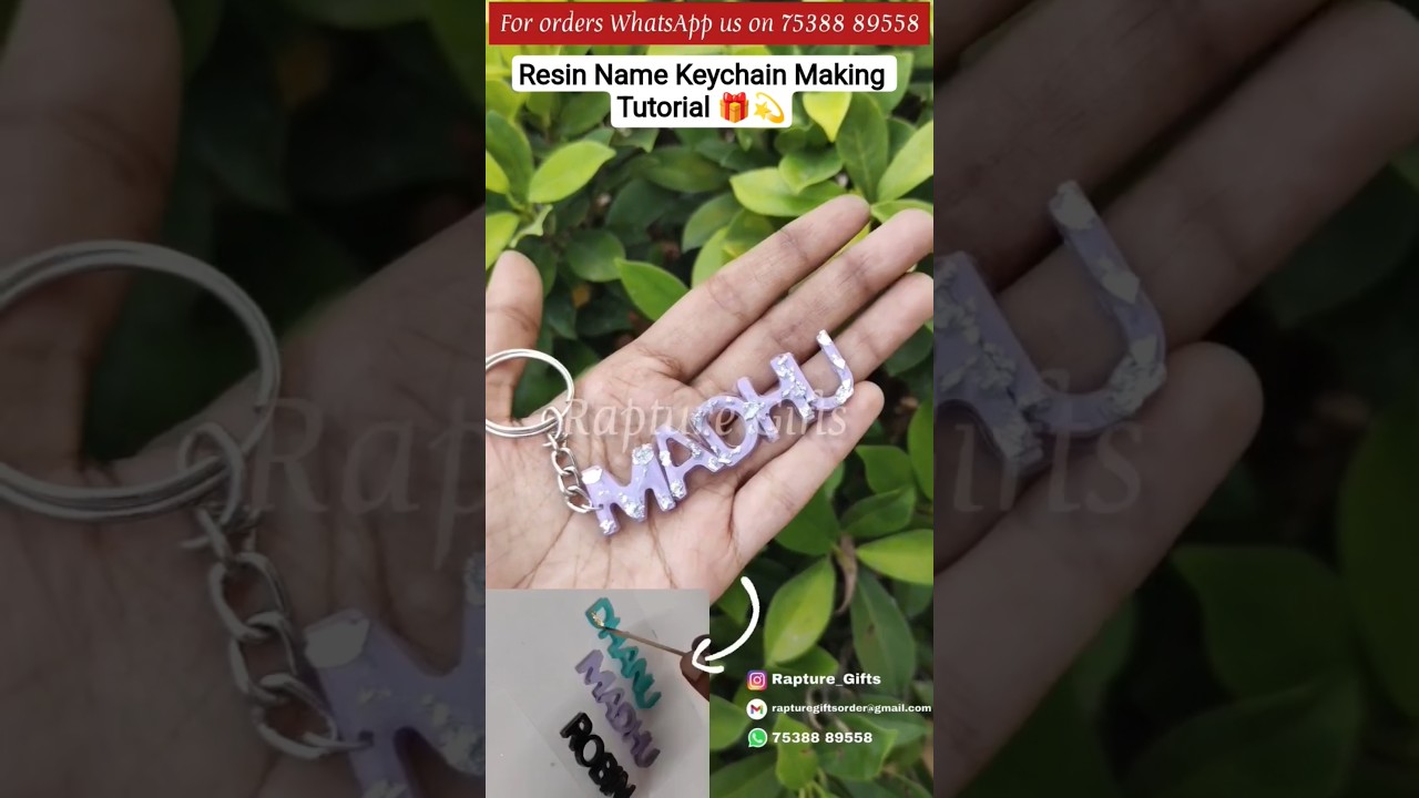 Resin Name Keychain | Customized Resin keychain | Name Keychain|Customized name Keychain🎁💫