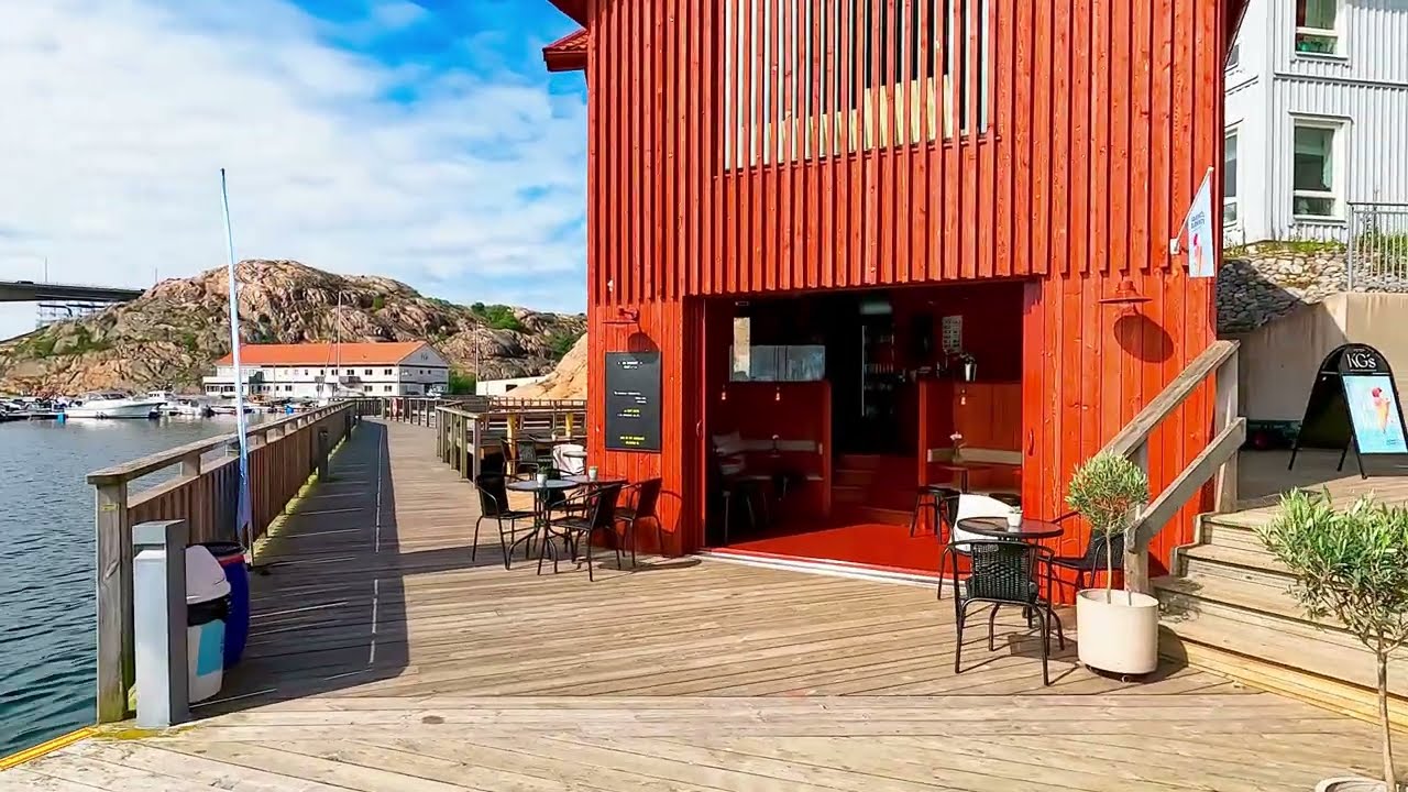 Kungshamn Walk around Hamngatan 4k