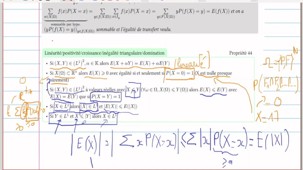 cours du 07/01/26 15H: propriétés des moments des variables discrètes