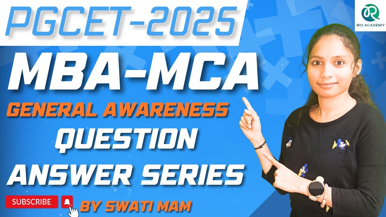 KEA PGCET MBA-MCA 2025 | General Awareness | Question answer series | Part-1