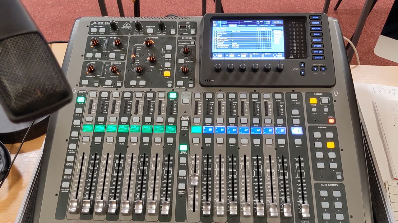 How to use Talk Back on the X32 Mixing Desk