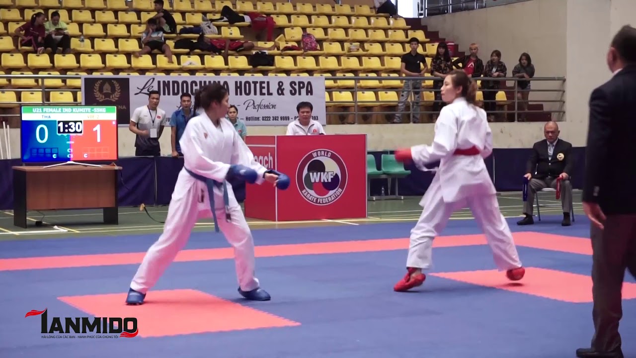 Female Kumite 55kg  AKA. VIETNAM - AO. THAILAND - The 7th SEAKF Karate Championship 2018