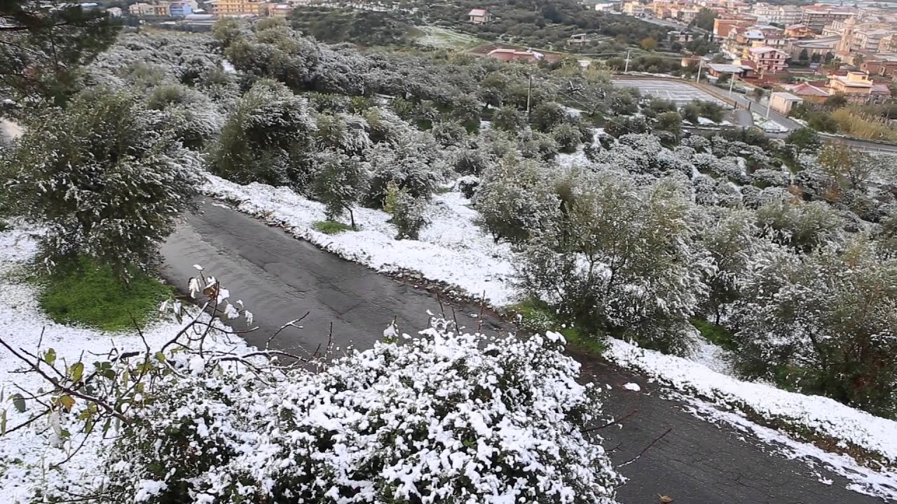 Storica nevicata a Terme Vigliatore - Dicembre, 31/12/2014