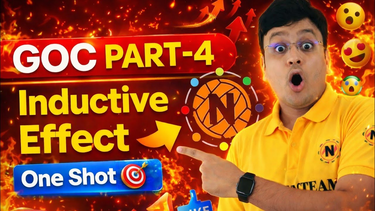 🔥 Inductive Effect |⚡ Inductive Effect Trick😲 | GOC Part-4🎯|  One Shot GOC🚀 | Organic Chemistry Easy
