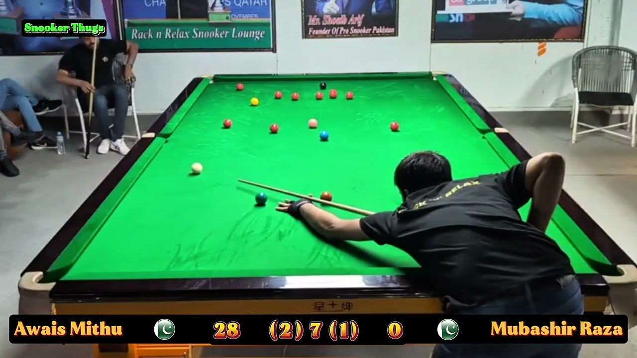 Awais Mithu Vs Mubashir Raza Very Gracefully Snooker Takra || Best of 7 || 4th Frame