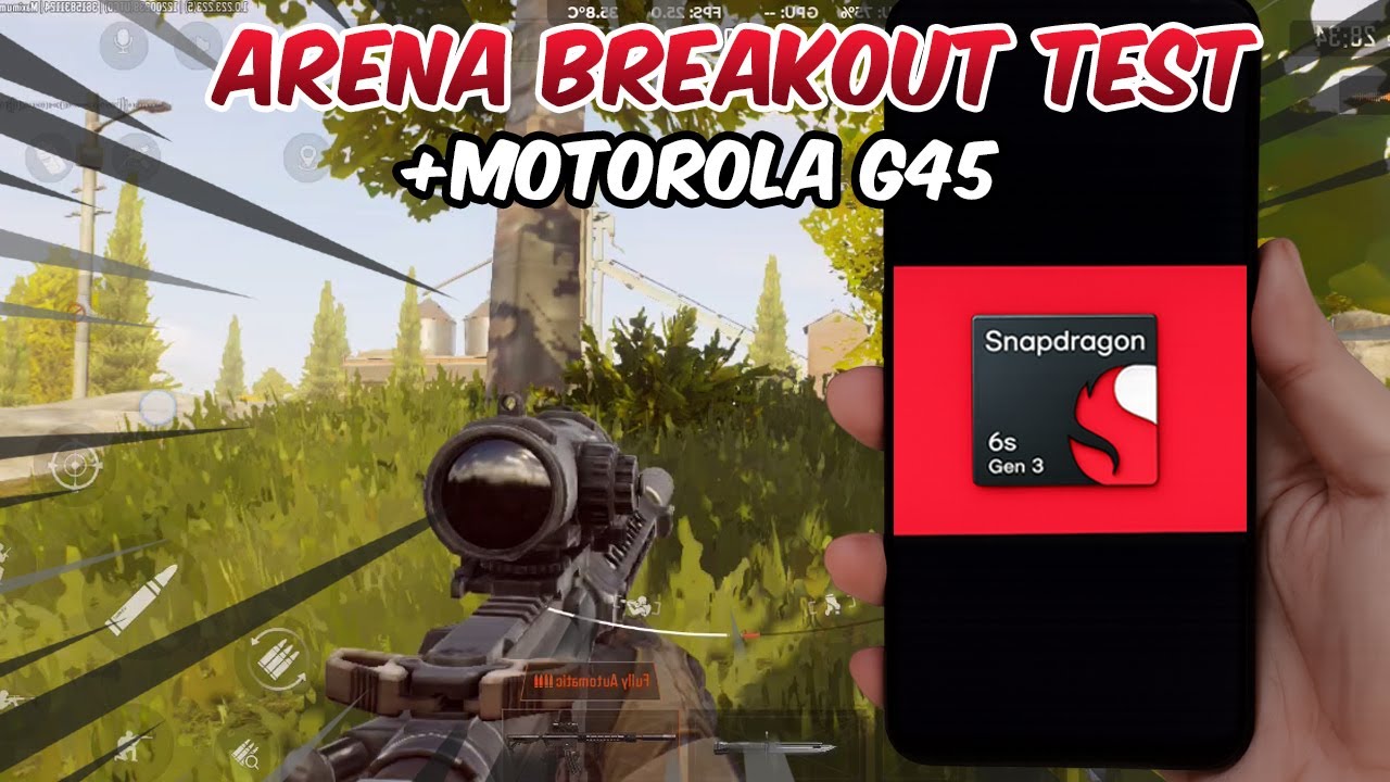 Arena Breakout Snapdragon 6s Gen 3 - Motorola G45 Gaming Test