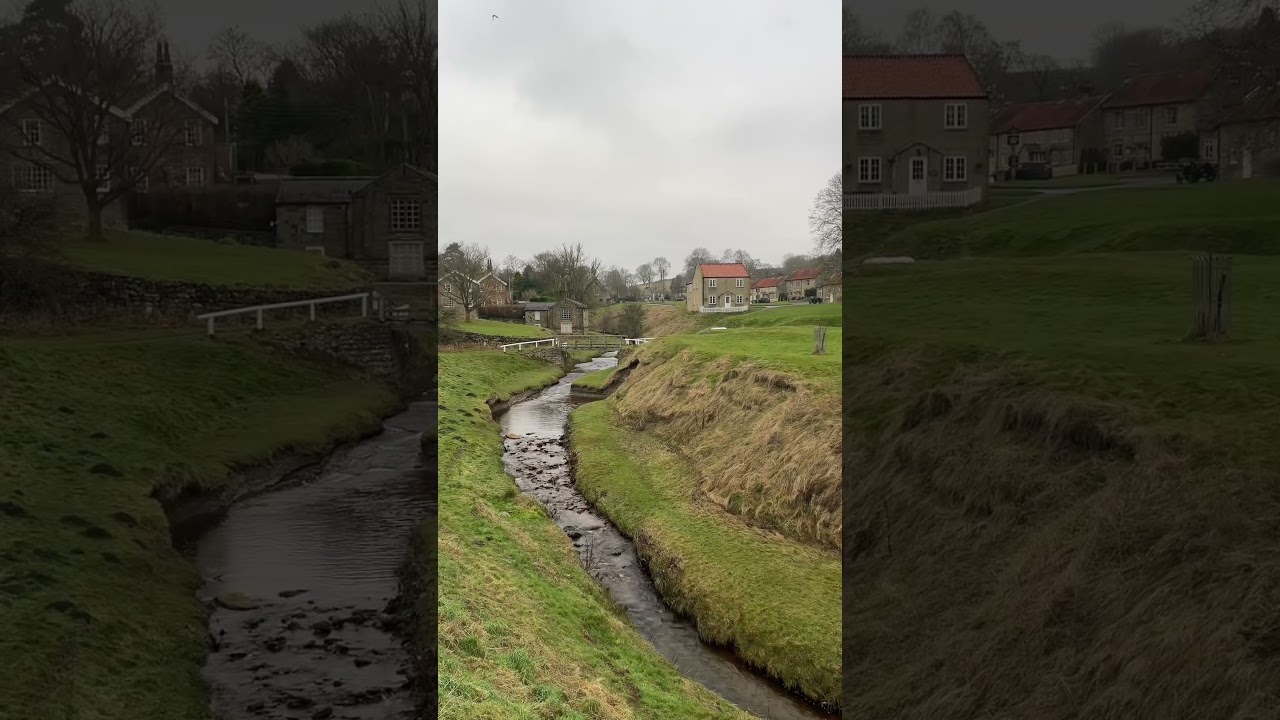 The North Yorkshire Moors in January, brimming with charming villages with streams running through!