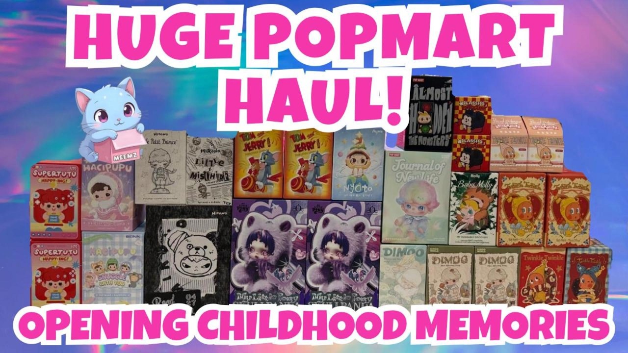 90's CHILDHOOD NOSTALGIA ~ HUGE POPMART HAUL UNBOXING!!! SKULLPANDA, HACIPUPU, DIMOO & many more!