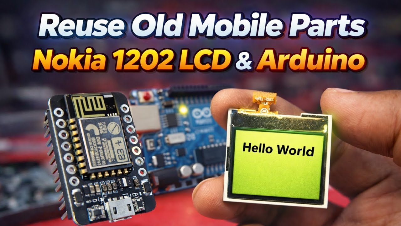 How To Reuse Nokia 1202 Lcd On Arduino/Esp Projects |Step by step Tutorial Part1  By MDM