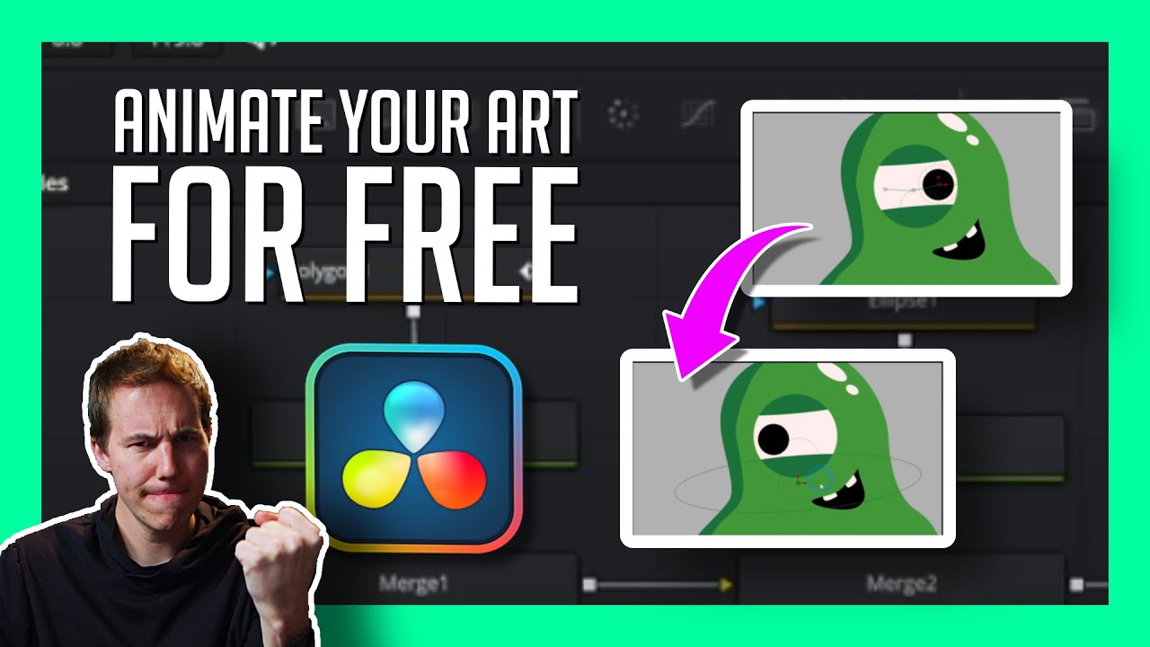 Animate Vector Art in DaVinci Resolve - FREE Cartoon Animation Tutorial