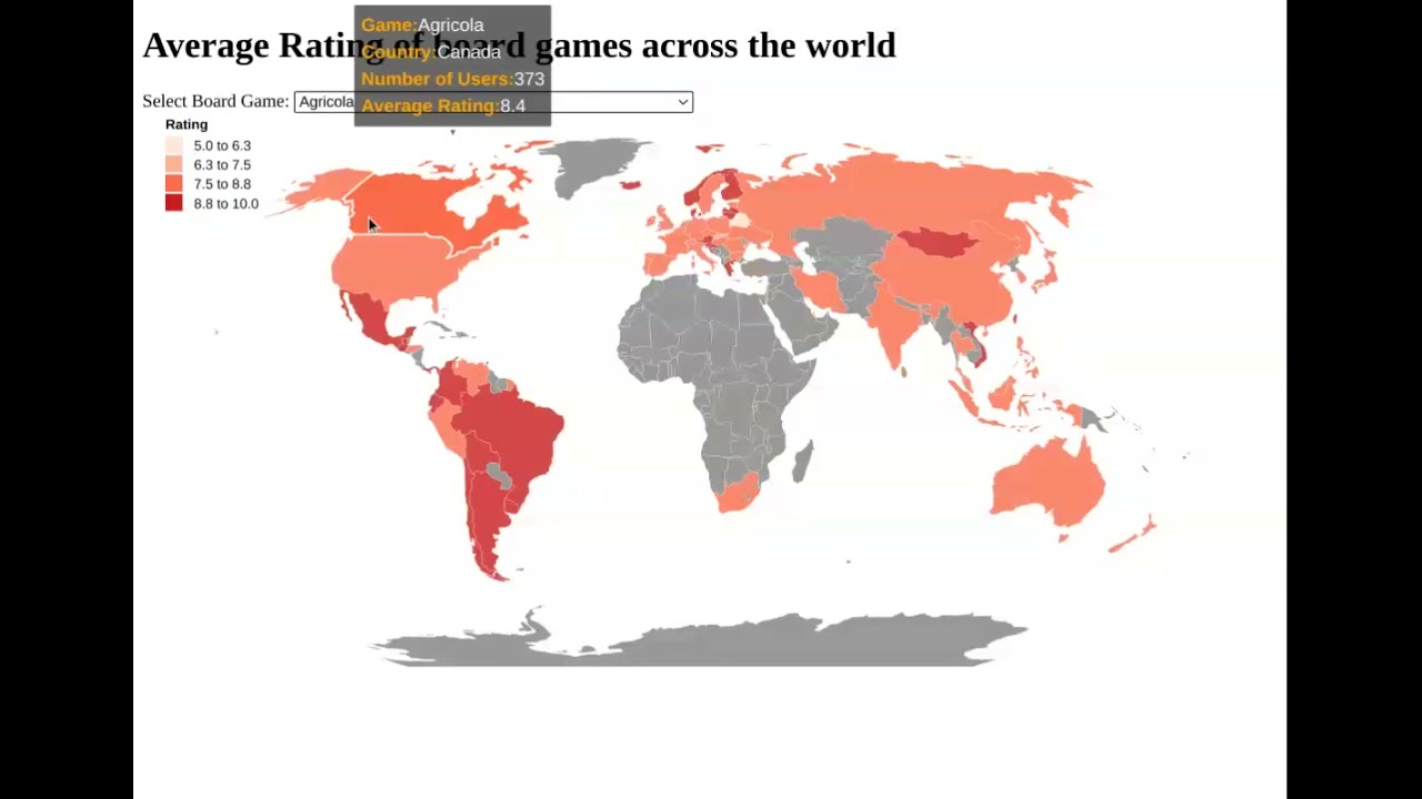 Interactive choropleth map made with d3.js