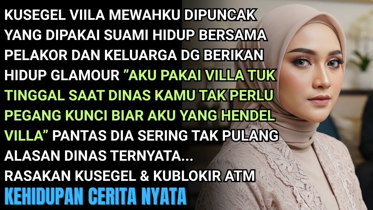 KUSEGEL VILLAKU DIPUNCAK DIAM DIAM DITINGGALI SUAMI&PLAKOR DG HIDUP GLAMOR KUBLOKIR ATM -MREKA PANIK